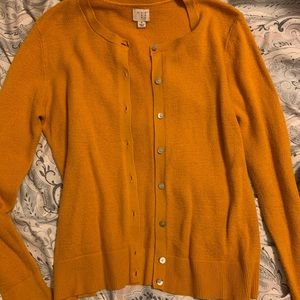 Yellow button up cardigan